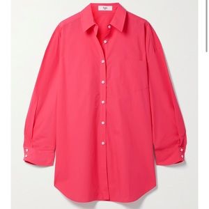 The Frankie Shop Melody oversized organic poplin top